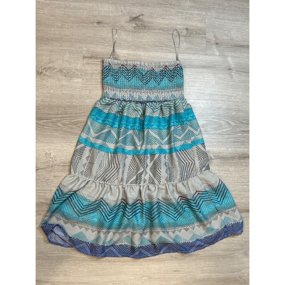 American Eagle Smocked Dress‎ Tiered Sleeveless Casual Summer S/P